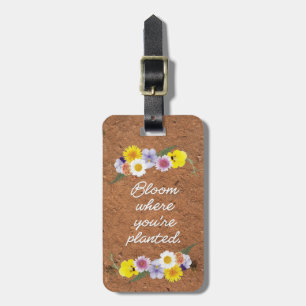 Étiquette À Bagage Fleur où vous êtes inspirés planté