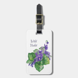Étiquette À Bagage Fleur pourpre violette sauvage de jardin