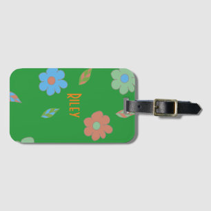 Étiquette À Bagage Fleur Rétro Filles mignonnes