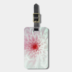 Étiquette À Bagage Fleur rouge-rose et blanche mignonne