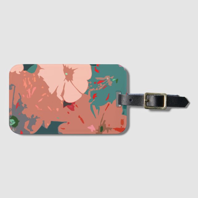 Étiquette À Bagage Fleur sauvage Floral Mariages Bridesmaid Cadeau Fa (Devant Horizontal)