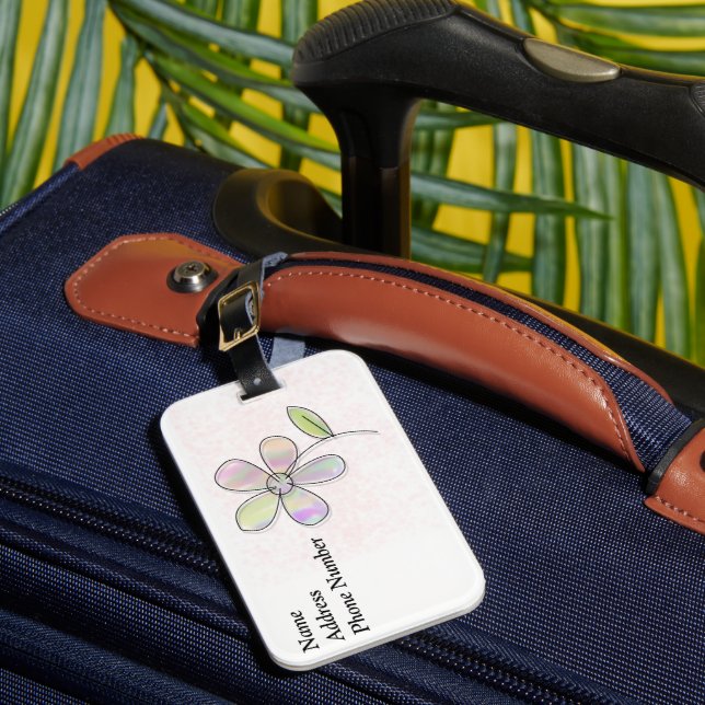 Étiquette À Bagage Fleur unique (Insitu Rectoal 1)