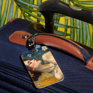 Étiquette À Bagage Fleuri
