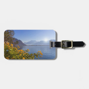 Étiquette À Bagage Fleurs au lac geneva, Montreux, Suisse