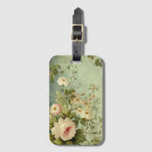 Fleurs de rose de verdure découpage vintage