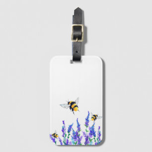 Étiquette À Bagage Fleurs et abeilles Volant Bagage Balise Printemps
