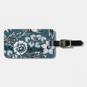 Étiquette À Bagage Fleurs Fantastiques (Slate Teal) Beaux-Arts