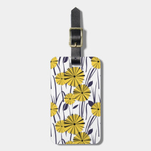 Étiquette À Bagage Fleurs jaunes