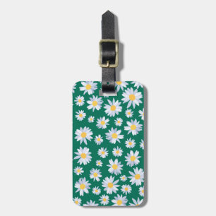 Étiquette À Bagage Fleurs marguerites blanches de classe design botan