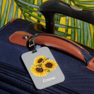 Étiquette À Bagage Fleurs Personnalisées