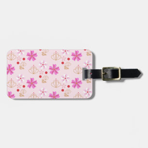 Étiquette À Bagage Fleurs printanières Fleurs cerises Fleur rose