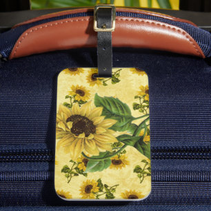 Étiquette À Bagage Fleurs vintages