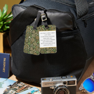 Étiquette À Bagage Floraison Celtique