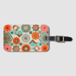 Étiquette À Bagage Floral
