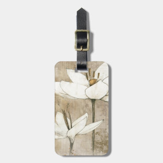 Étiquette À Bagage Floral dessiné par le crayon