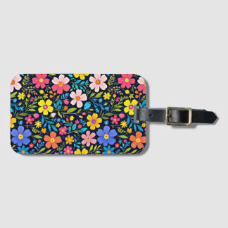Étiquette À Bagage Floral Digital Peinture Fleurs Motif-38875