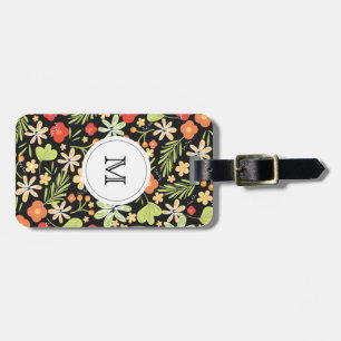 Étiquette À Bagage Floral tropical personnalisé