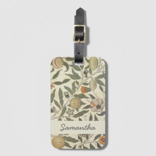 Étiquette À Bagage Floral vintage William Morris Fruit Art Nouveau