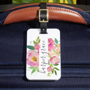 Étiquette À Bagage Flore du jardin de printemps personnalisée
