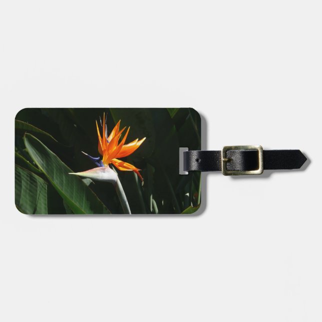 Étiquette À Bagage Flower tropical orange paradise (Devant horizontal)