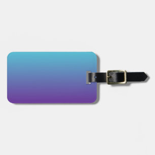 Étiquette À Bagage Fond dégradé simple violet turquoise bleu