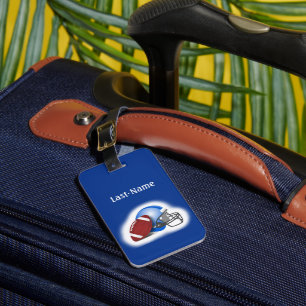 Étiquette À Bagage Football - avec Football & Casque personnaliser