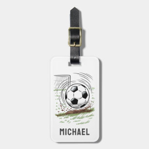 Étiquette À Bagage Football de balle de football moderne tendance per