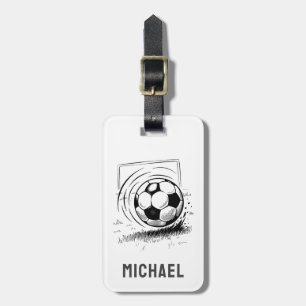 Étiquette À Bagage Football de balle de football moderne tendance per
