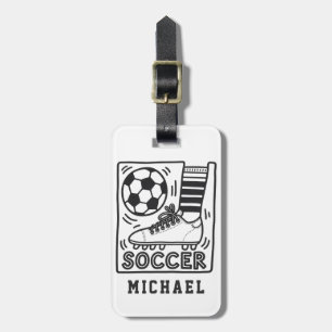 Étiquette À Bagage Football de balle de football moderne tendance per