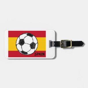 Étiquette À Bagage Football Sketch, Espagne