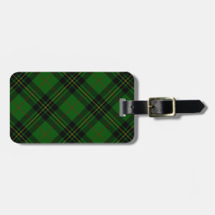 Étiquette À Bagage Forbes tartan vert noir plaid