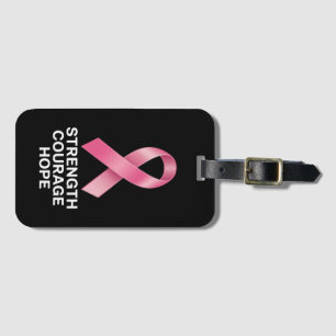 Étiquette À Bagage Force Courage Espoir – Sensibilisation au cancer S