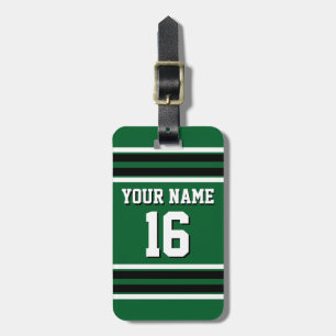 Étiquette À Bagage Forest Green Black Team Jersey Custom