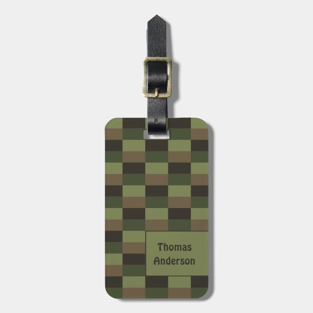 Étiquette À Bagage Forêt profonde Combiner les deux côtés (Devant Vertical)