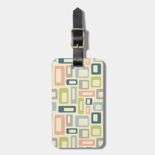 Étiquette À Bagage Formes colorées de style mi-siècle