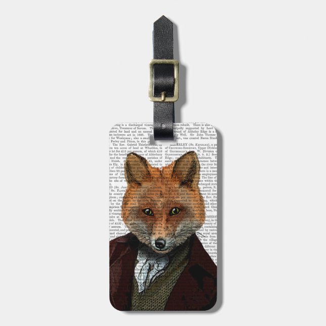 Étiquette À Bagage Fox Portrait 2 (Devant Vertical)
