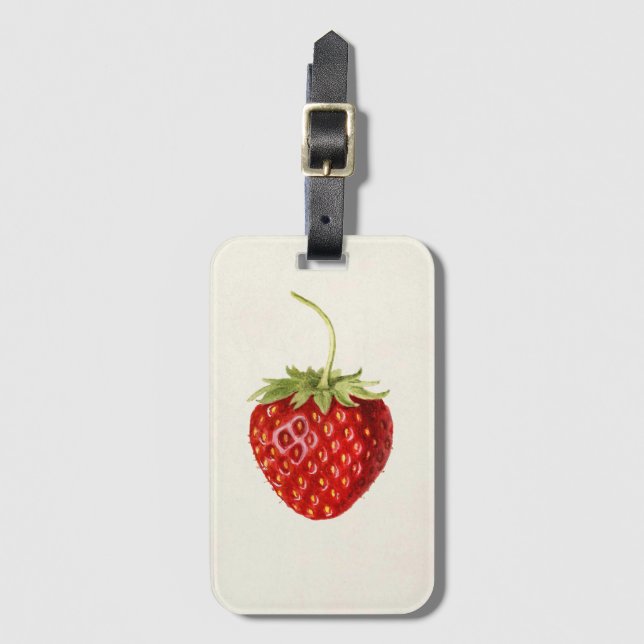 Étiquette À Bagage Fraise juteuse (par Louis C.C. Krieger) (Devant Vertical)