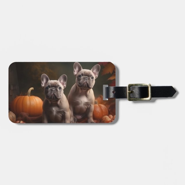 Étiquette À Bagage Français Chien Chien Chien Chien Chien Puppy Autom (Devant horizontal)