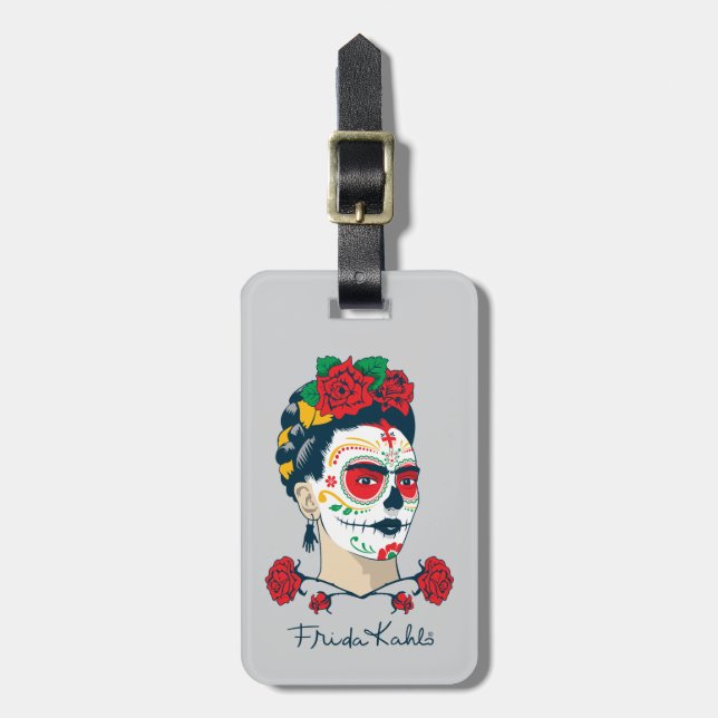 Étiquette À Bagage Frida Kahlo | El Día de los Muertos (Devant Vertical)