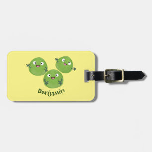 Étiquette À Bagage Funny Brussels sprouts légumes caricature