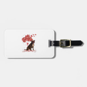 Étiquette À Bagage Funny Pitbull Coeur Valentines Jour Chien Papa Mam