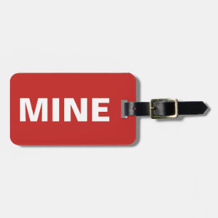 Étiquette À Bagage Funny Red Mine