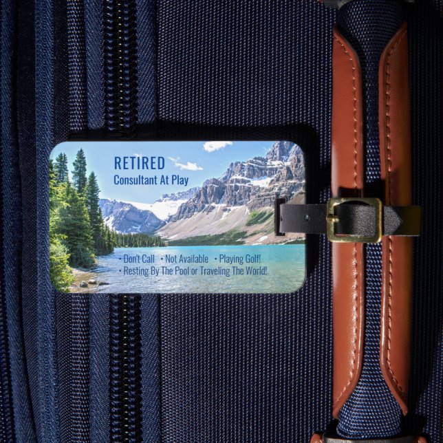 Étiquette À Bagage Funny Retraité, Lake Mountains, Gag de profession (Insitu Rectoal 4)