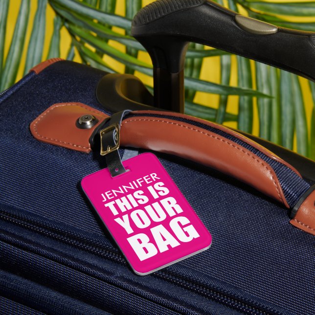 Étiquette À Bagage Funny Sac personnalisé Attention Voyage Bagages (Insitu Rectoal 1)