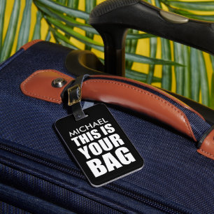 Étiquette À Bagage Funny Sac personnalisé Attention Voyage Bagages
