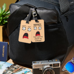Étiquette À Bagage Funny Surpriorisé vérifier ma valise