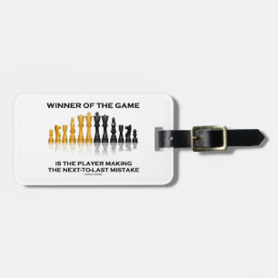 Étiquette À Bagage Gagnant de joueur de jeu faisant l'erreur de