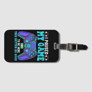Étiquette À Bagage Gamer Shirt Boys Hommes Enfants Ados A Interrompu
