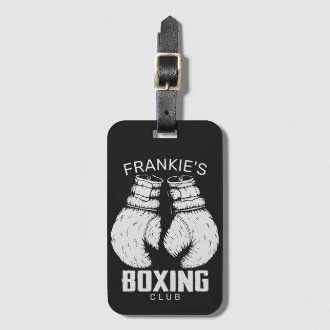 Étiquette À Bagage Gants de boxe club Boxer Gym Fighter (Devant Vertical)
