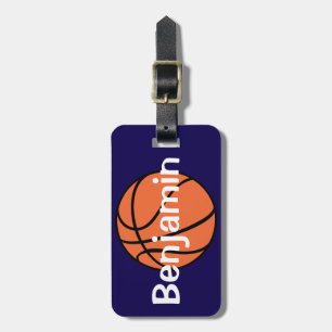 Étiquette À Bagage Garçons Bleu Cute Basketball Sports Enfants